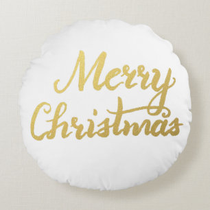 Vrolijk kerstborstel script kussen