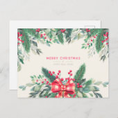 Vrolijk kerstBriefkaart Briefkaart (Voorkant / Achterkant)