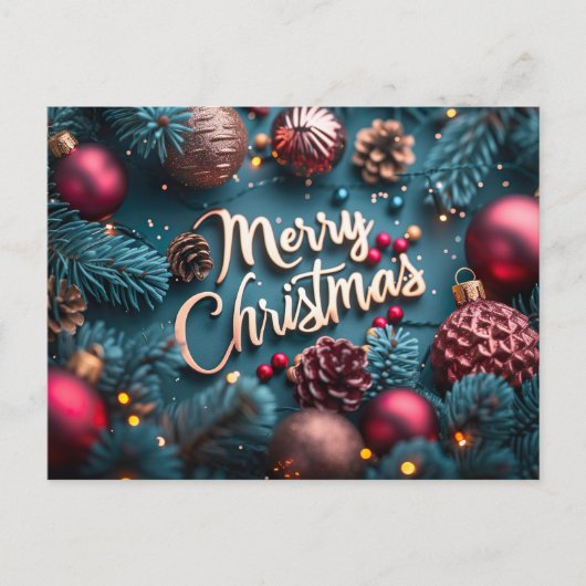 Vrolijk kerstBriefkaart Feestdagenkaart (Voorkant)