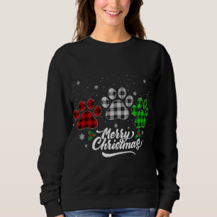 Vrolijk kerstbuffel met rode rode groene hond trui