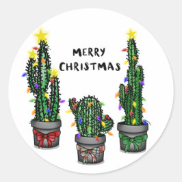 Vrolijk kerstcactus Sticker