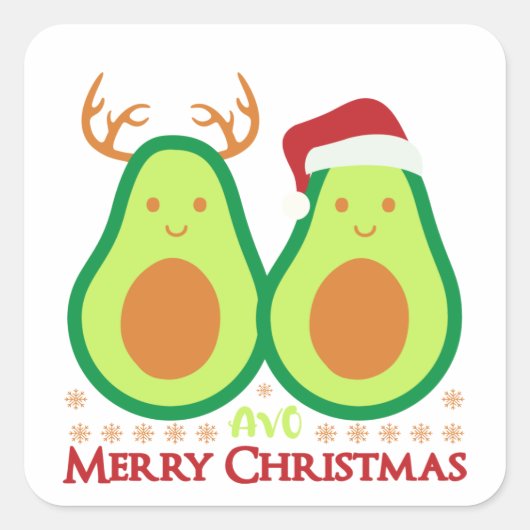 Vrolijk kerstcadeado vierkante sticker (Voorkant)