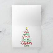 Vrolijk kerstcadeat feestdagen kaart (Binnen)