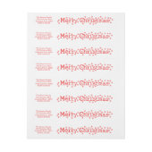 Vrolijk kerstcadeau adreslabel wikkel (Vel)