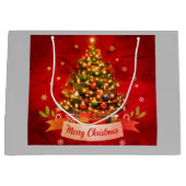 Vrolijk kerstcadeau boodschappentas groot cadeauzakje (Voorkant)