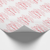 Vrolijk kerstcadeau cadeaupapier (Hoek)