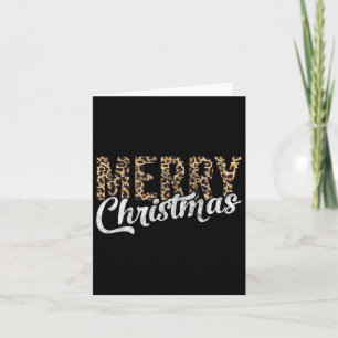 Vrolijk kerstcadeau Familie Xmas Leopard Buffalo P Kaart