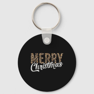 Vrolijk kerstcadeau Familie Xmas Leopard Buffalo P Sleutelhanger
