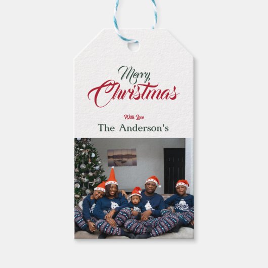 Vrolijk Kerstcadeau Label Gepersonaliseerde Gift L Cadeaulabel (Voorkant)