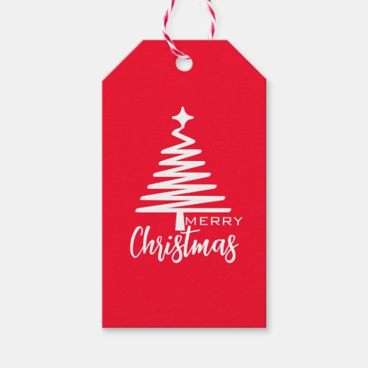 Vrolijk kerstcadeau Label om te personaliseren Cadeaulabel (Voorkant)