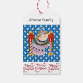 Vrolijk kerstcadeau Labels Angel Cadeaulabel (Voorkant)