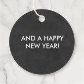 Vrolijk kerstcadeau Labels, cirkel krijtbord Bedankjes Labels (Achterkant)