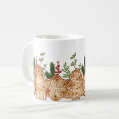 Vrolijk kerstcadeau, modern kerstcadeau koffiemok (Voorkant links)