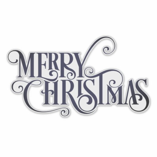 Vrolijk kerstcadeau sticker (Voorkant)