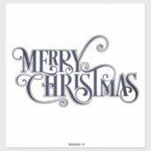 Vrolijk kerstcadeau sticker (Vel)