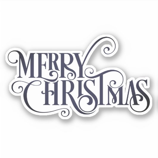 Vrolijk kerstcadeau sticker (Voorkant)