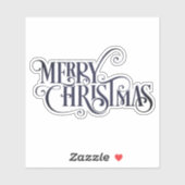 Vrolijk kerstcadeau sticker (Vel)