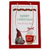 Vrolijk kerstcadeau voor gemiddeld cadeau medium cadeauzakje (Voorkant)