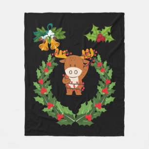 Vrolijk kerstcadeau voor Kerstmis Familie Fleece Deken
