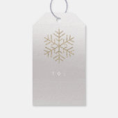 Vrolijk kerstcadeau voor script Goud Grijs Rood Cadeaulabel (Achterkant)