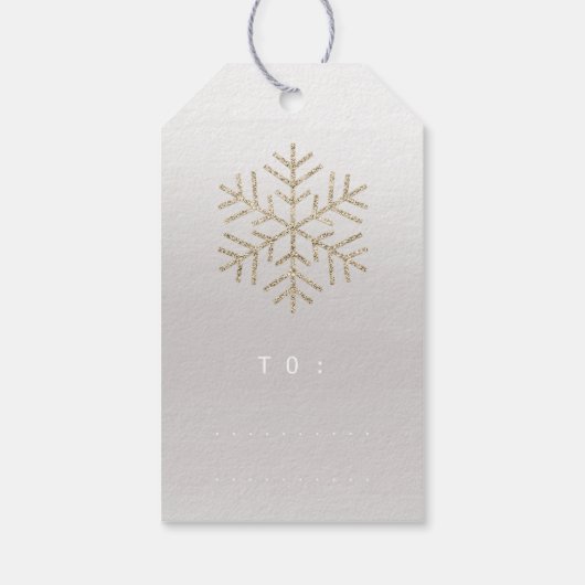 Vrolijk kerstcadeau voor script Goud Grijs Rood Cadeaulabel (Achterkant)