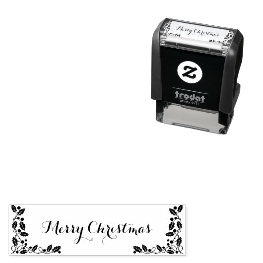 Vrolijk kerstcadeau  zelfinktende stempel (In situ)