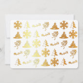 Vrolijk kerstcadeaukaart in wit en goud kaart (Achterkant)