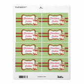 Vrolijk kerstcadeaulabel voor Label (Full Sheet)