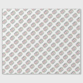 Vrolijk kerstcadeaupapier Al-typografie Cadeaupapier (Vlak)