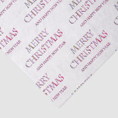 Vrolijk kerstcadeaupapier in Pinks & White Tissuepapier (Detail)