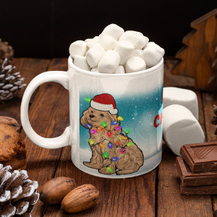 Vrolijk kerstcadeautje Hondenras Lover Santa Claus Koffiemok