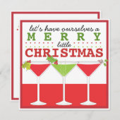 Vrolijk kerstcadeautje kaart (Voorkant / Achterkant)