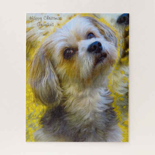 Vrolijk kerstcadeautje. legpuzzel (Verticaal)