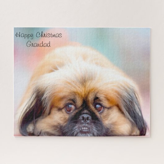 Vrolijk kerstcadeautje. legpuzzel (Horizontaal)