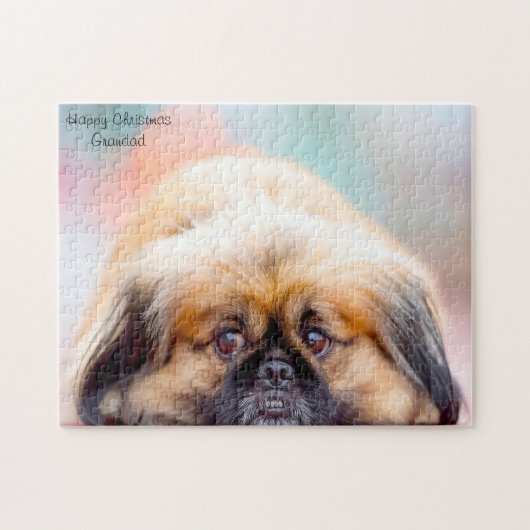 Vrolijk kerstcadeautje. legpuzzel (Horizontaal)