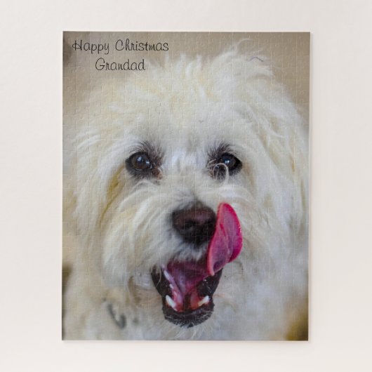 Vrolijk kerstcadeautje. legpuzzel (Verticaal)