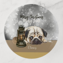 Vrolijk kerstcadeautje met grijs-bruine douanenaam