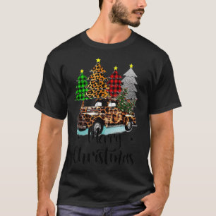 Vrolijk kerstcadeautje met kerstboom t-shirt