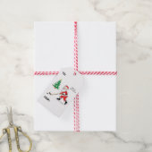 Vrolijk kerstcadeautje met kerstcadeaus Labels Cadeaulabel (Met Touw)