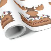 Vrolijk kerstcadeautje met kerstlichten cadeaupapier (Rol Hoek)