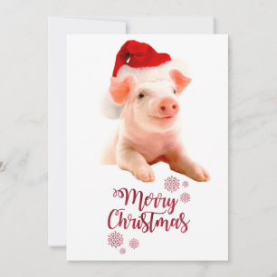 Vrolijk kerstcadeautje met Santa Hat Feestdagenkaart