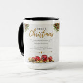 Vrolijk kerstcadeautje met twee tonen Mok (Voorkant links)