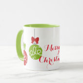 Vrolijk kerstcadeautje mok (Voorkant links)