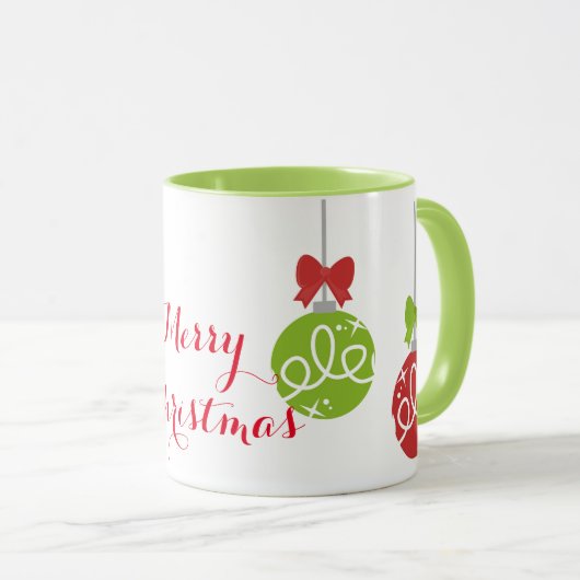 Vrolijk kerstcadeautje mok (Voorkant rechts)