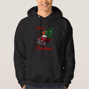 Vrolijk kerstcadeautje Rood vliegertje Mannen Wome Hoodie