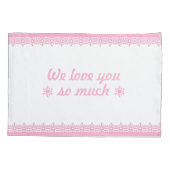 Vrolijk kerstcadeautje roze Kussensloop voor meisj (Achterkant)