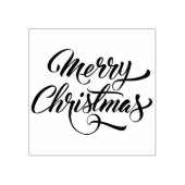 Vrolijk kerstcadeautje rubberstempel (Afrduk)