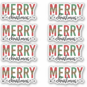 Vrolijk kerstcadeautje voor Happy Mail cadeautjes Sticker
