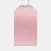 Vrolijk kerstcadeautje voor script Gold Pastel Roz Cadeaulabel (Achterkant)