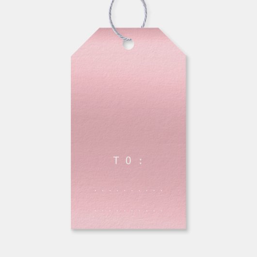 Vrolijk kerstcadeautje voor script Gold Pastel Roz Cadeaulabel (Achterkant)